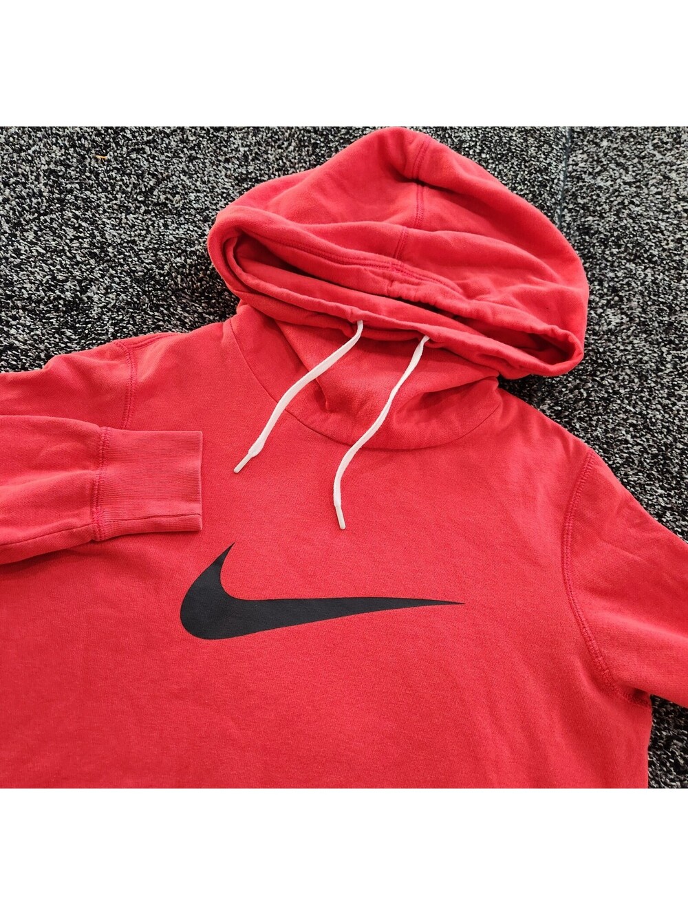 Vntg Y2K Blue tag Nike Center Swoosh Coral Pink Hoodie Women Sweatshirt Medium